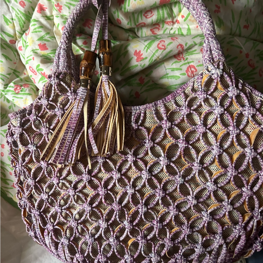 Purple purse nice tote bag